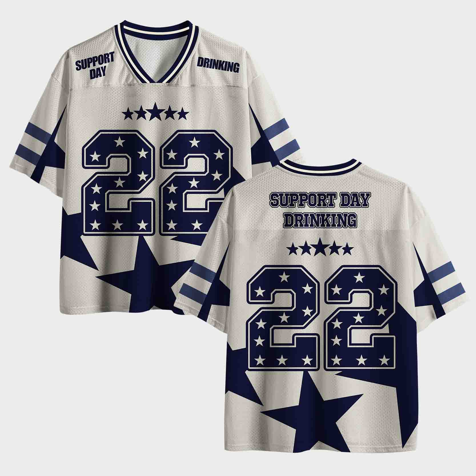 Personalized Day Drinking Star Mesh Jersey