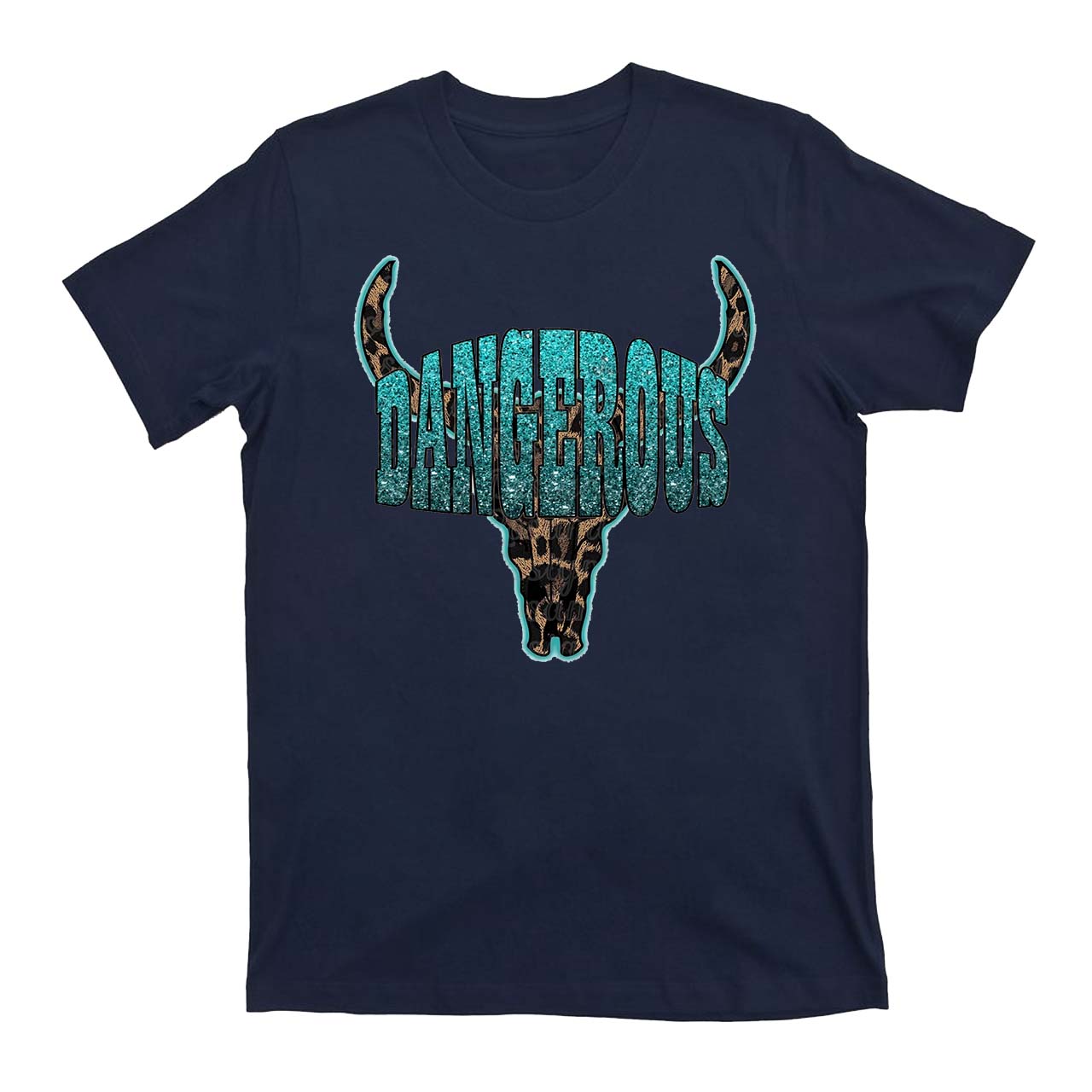 Dangerous Leopard Bull Head Cowboys T-Shirts
