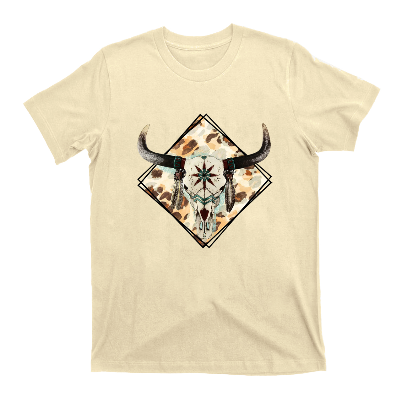 Western Indian Cow Bull Skull T-Shirts