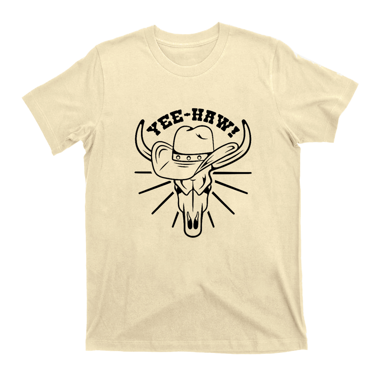 Western Cow Bull Skull  Yee -Haw ！T-Shirts