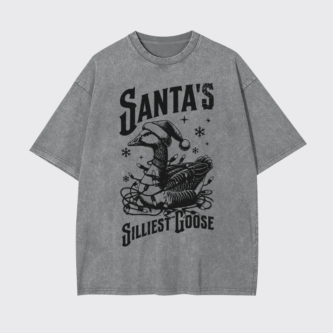 Vintage Santa's Silliest Goose Garment-dye Tees