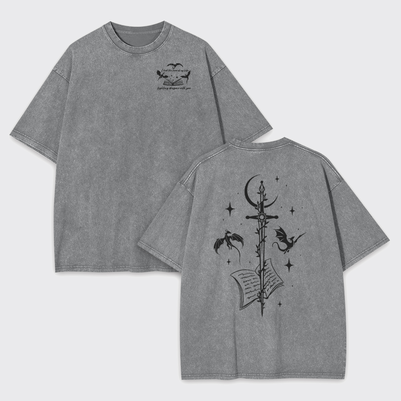 Sword And Dragons Garment-dye Tees