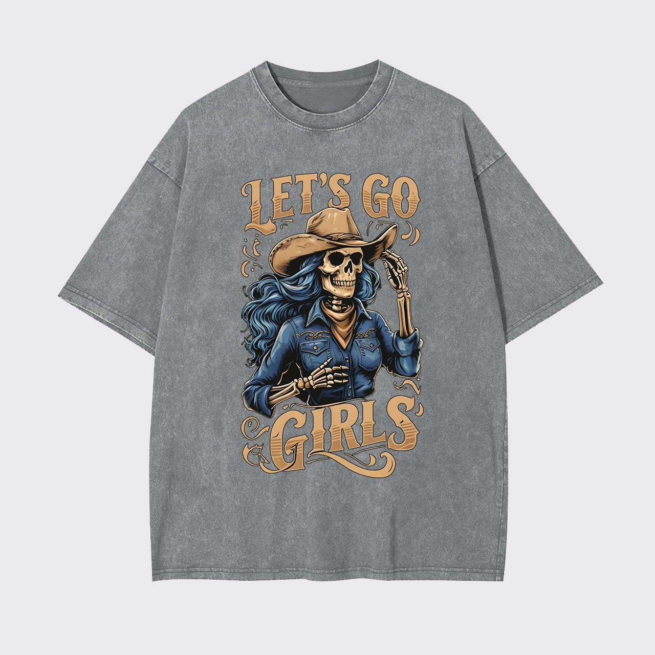Let's Go Girls Creepy Cowgirl Garment-dye Tees