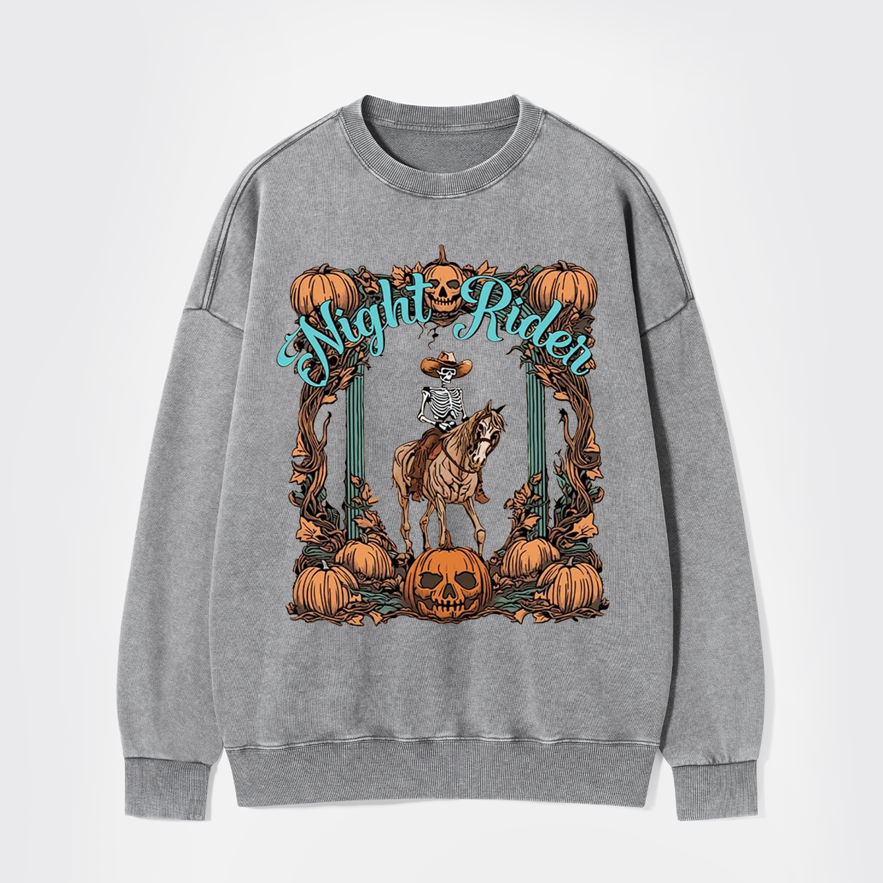 Halloween Night Rider Washed Sweatshirts