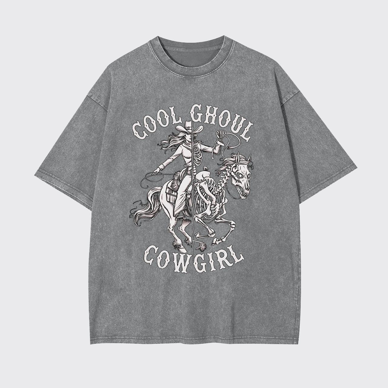 Halloween Cool Ghoul Cowgirl Garment-dye Tees