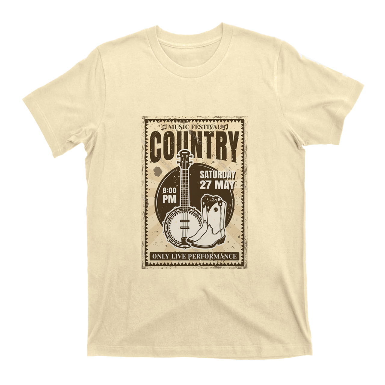 Country Music Festival Vintage Poster T-Shirts