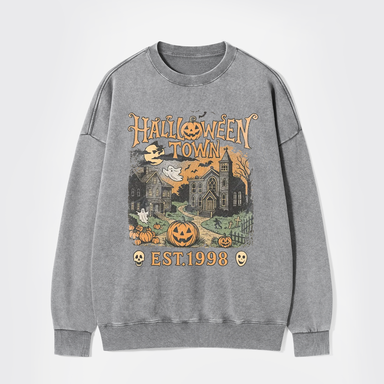 Vintage 90s Halloween Spooky Washed Sweatshirts