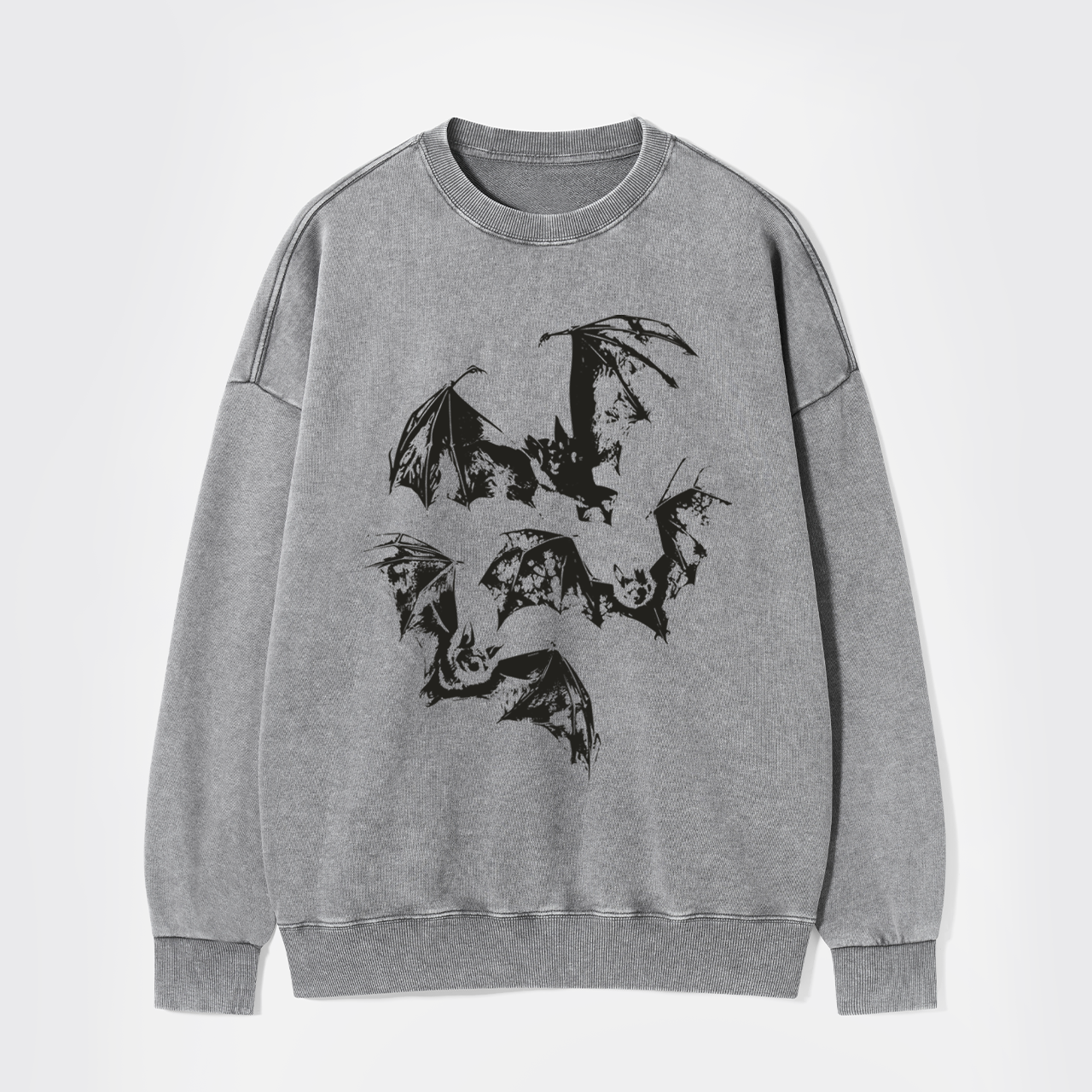 Halloween Three Bats Washed Sweatshirts