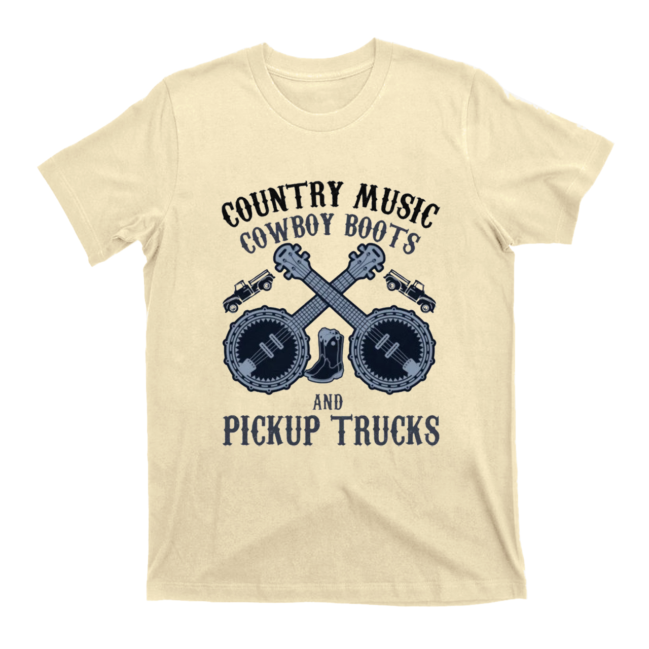 Funny Country Music Cowboy Boots Pickup Truck T-Shirts