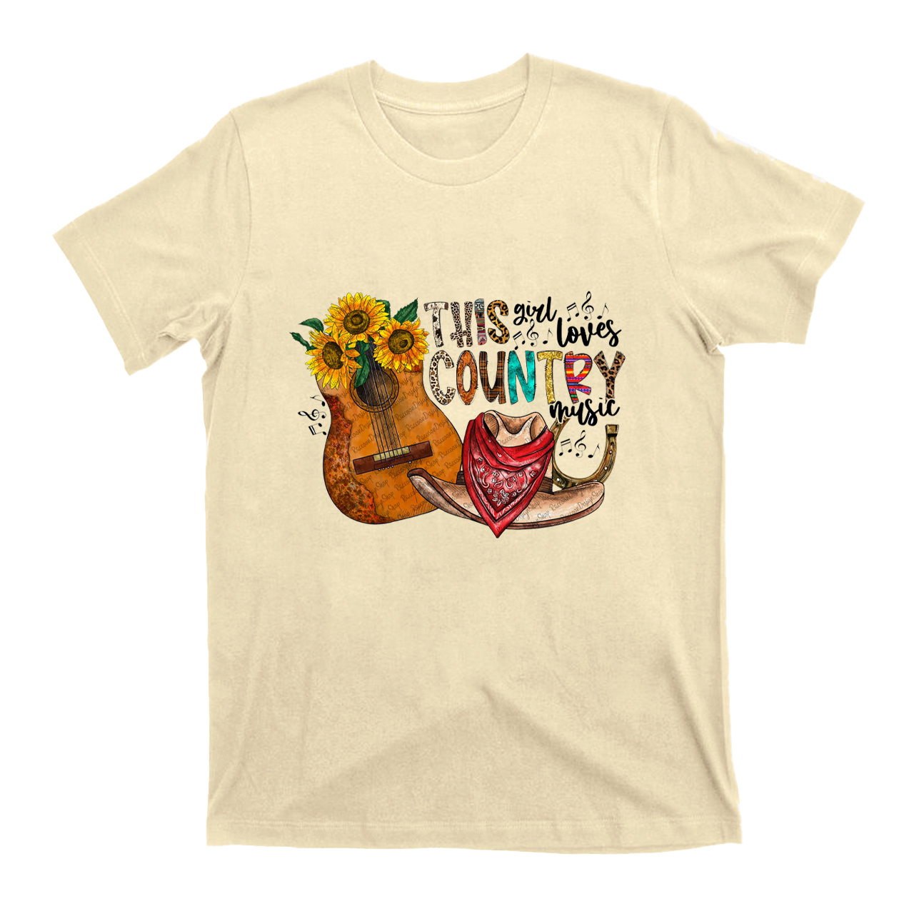 Love Country Music Sunflower T-Shirts