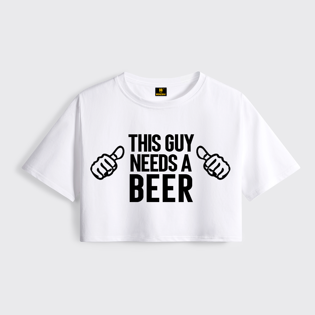 This Guy Needs a Beer Cropped Boxy Tee