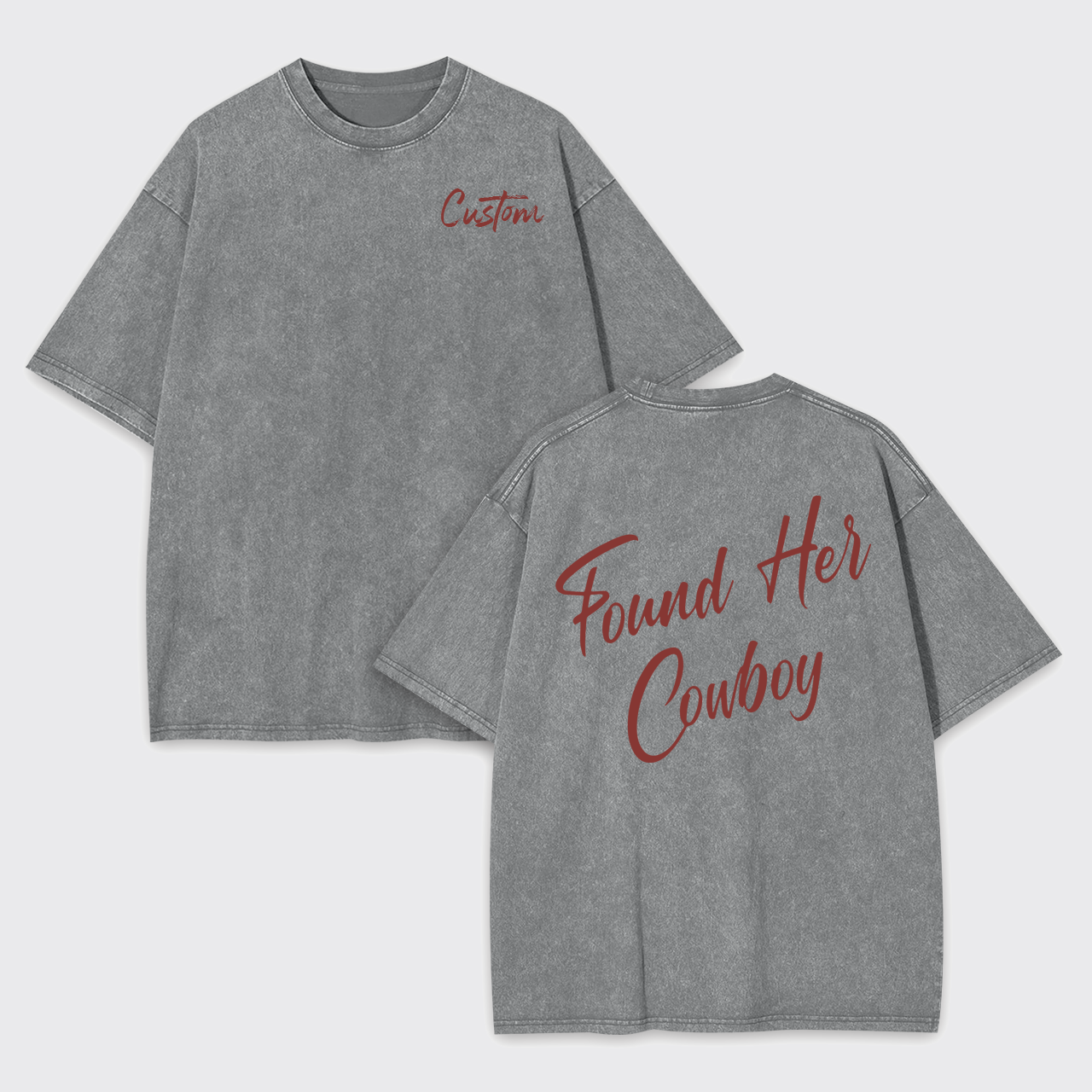 Personalized Found Her Cowboy Garment-dye Tees