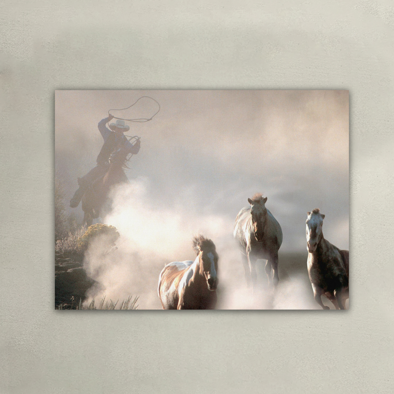 Rodeo Passionate Cowboy Canvas Wall Art