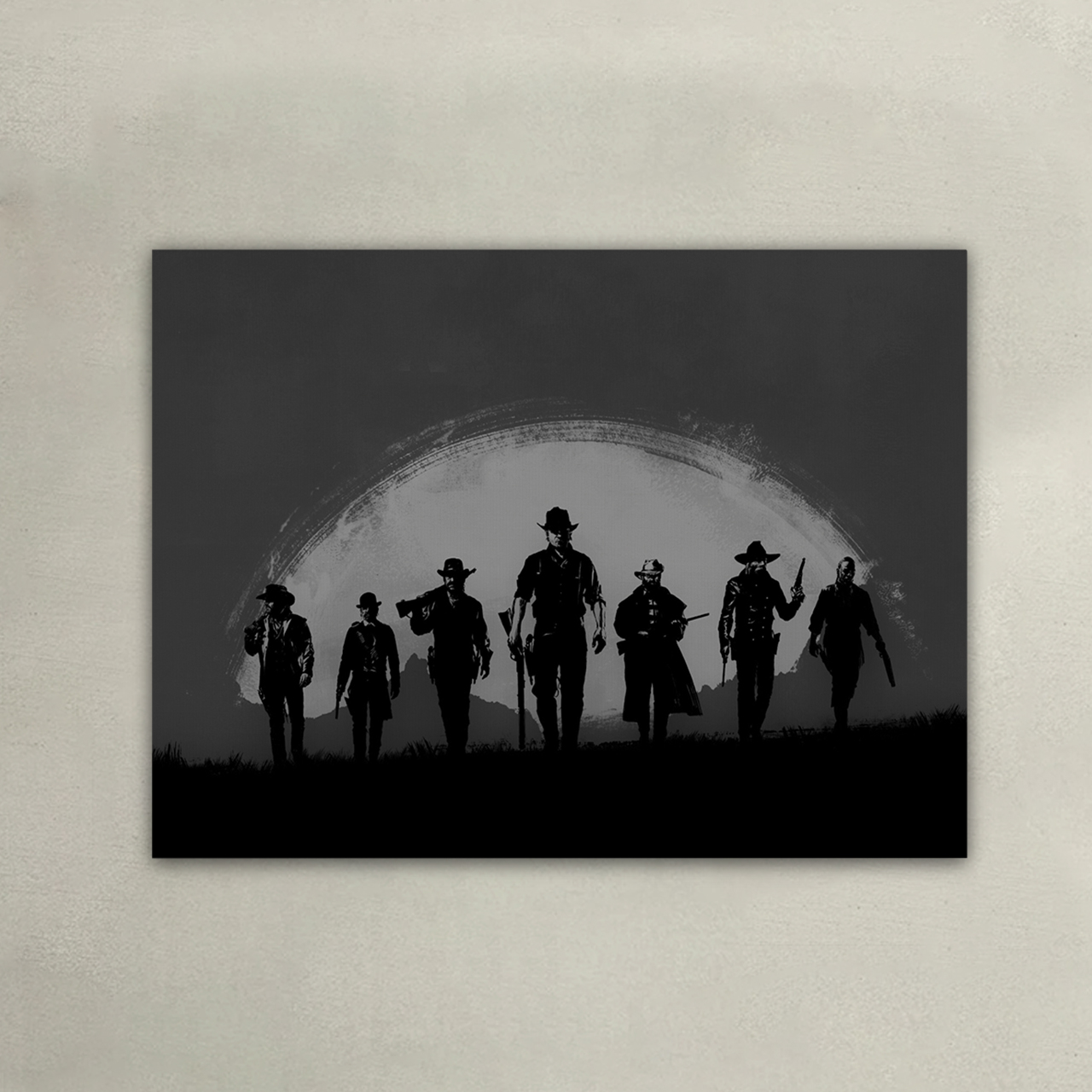 Western Cowboy Power Canvas Wall Art