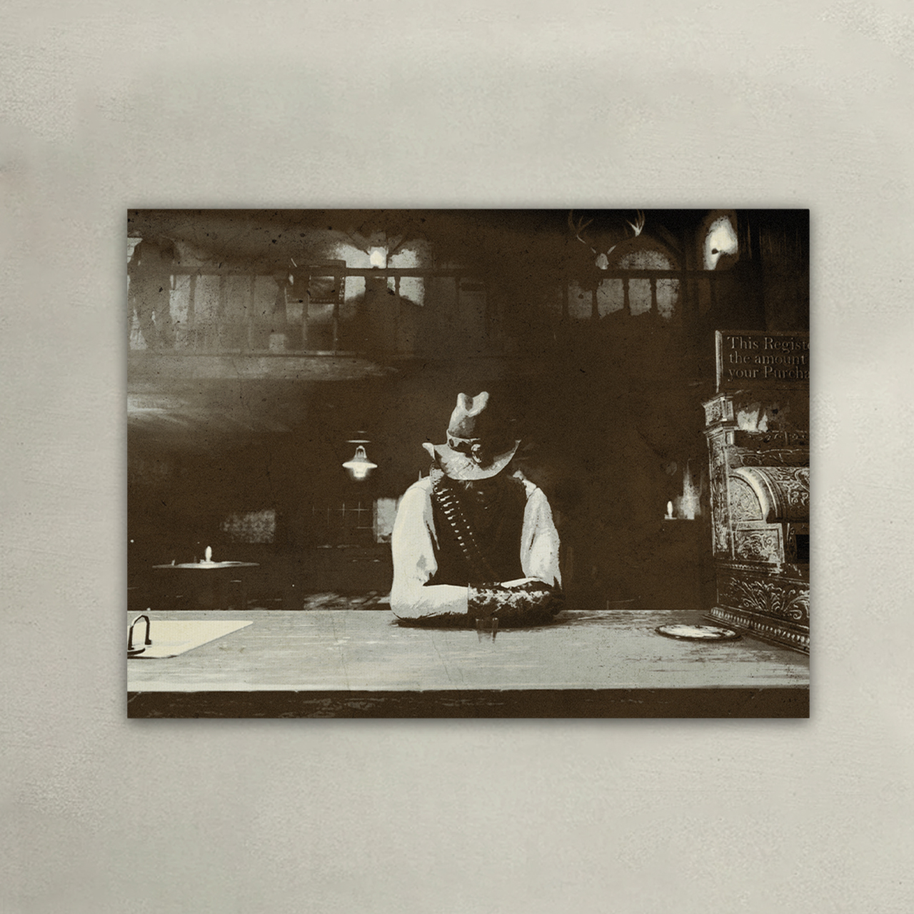 Silent Cowboy Canvas Wall Art