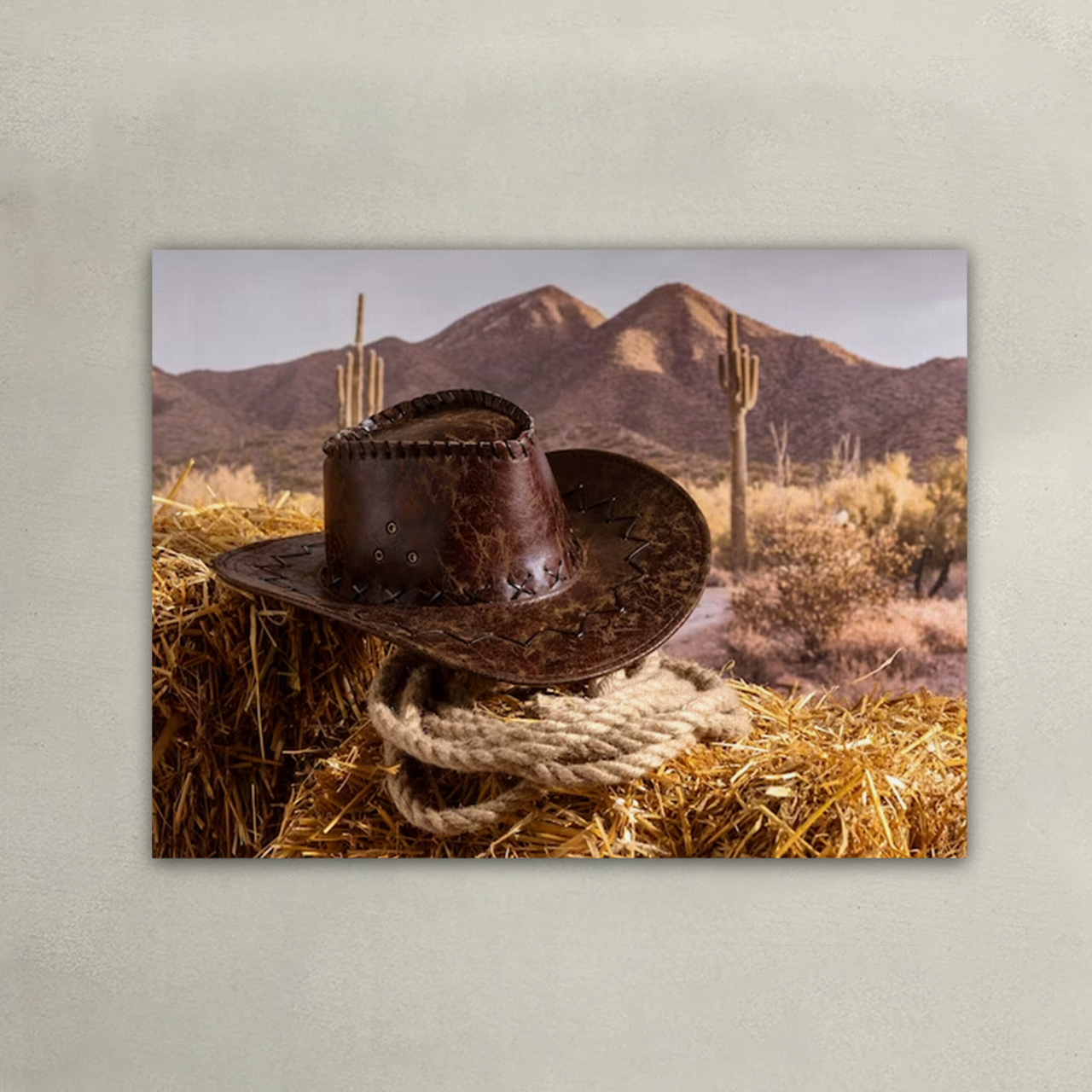 West Cowboy Hat Canvas Wall Art