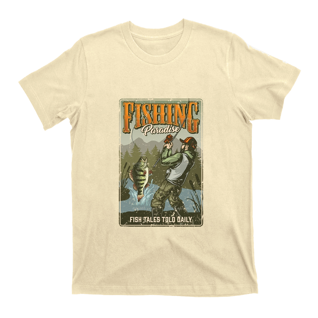 Fishing Colorful Vintage T-Shirt