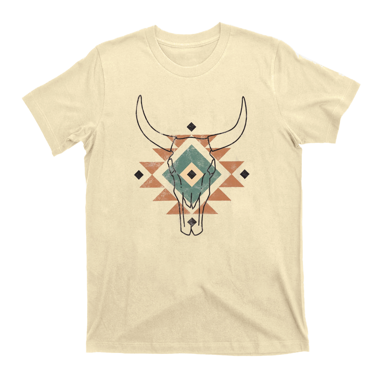 Aztec Cow Skull Shirt South Western