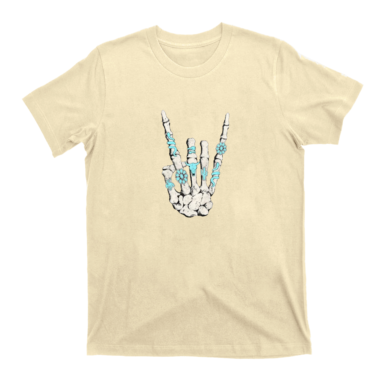 Western Rock On Skeleton American Rodeo T-Shirts