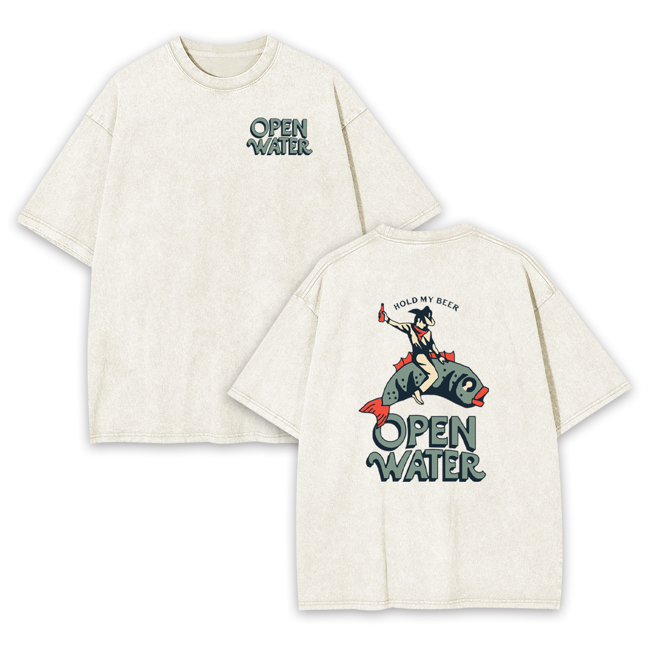 Hold My Beer Open Water Garment-dye Tees