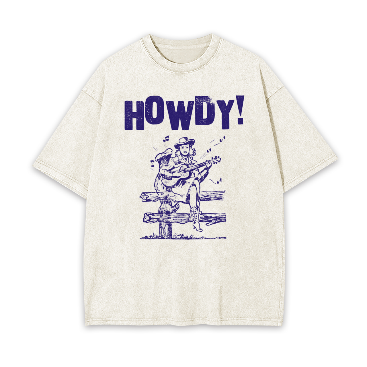 Howdy Cowgirl Love Country Music Garment-dye Tees