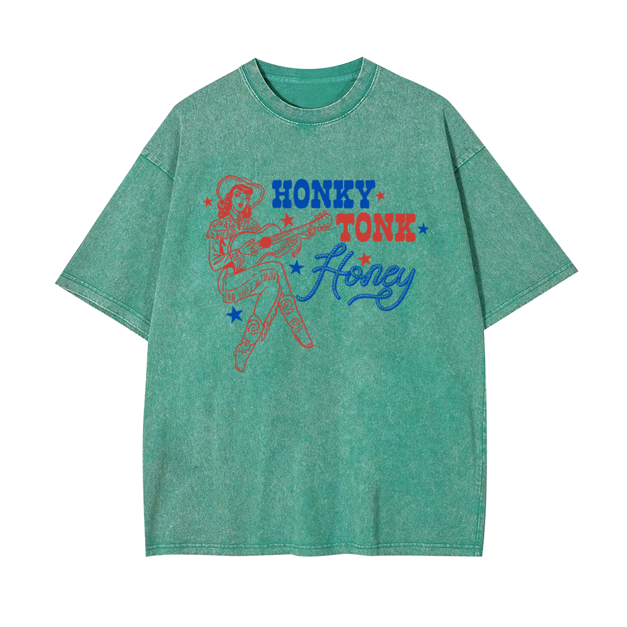 Honky Tonk Honey Western Cowgirl Garment-dye Tees