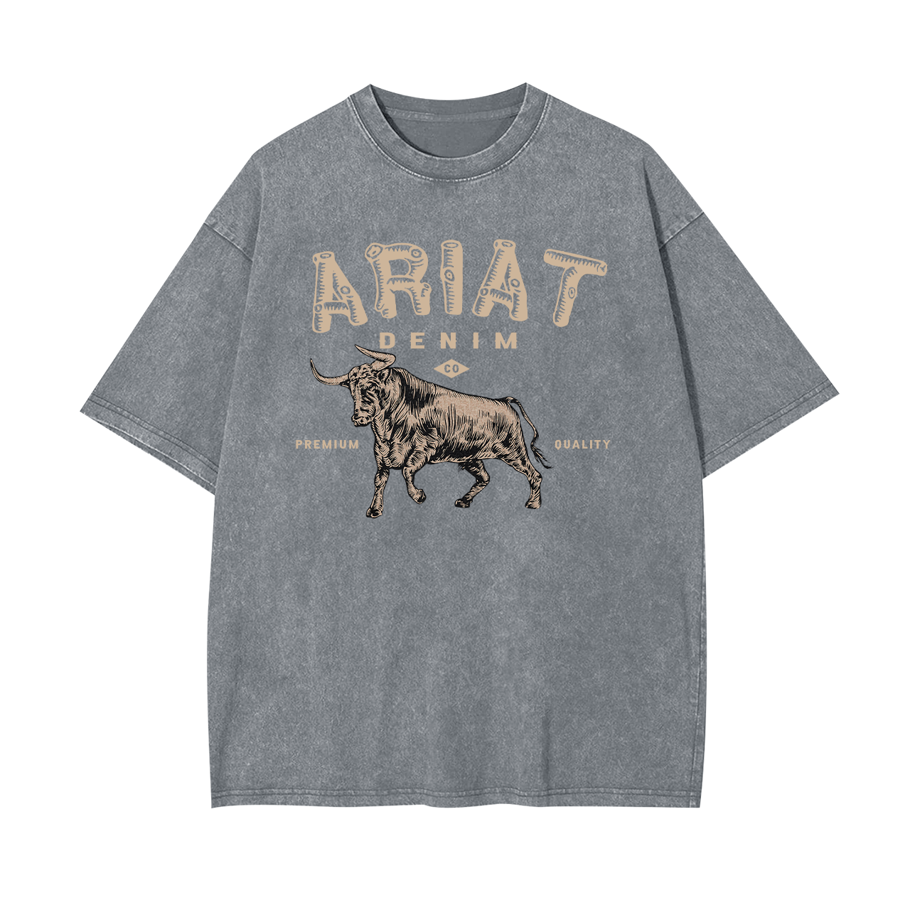 Ariat Denim Cowboy Garment-dye Tees