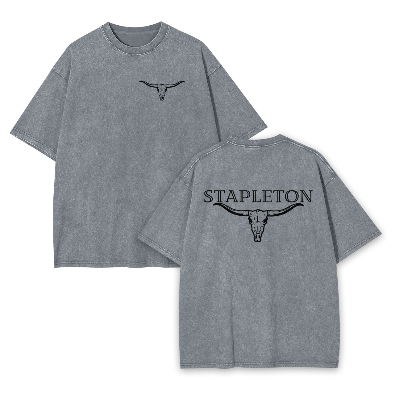 Stapleton Cow Bull Garment-dye Tees