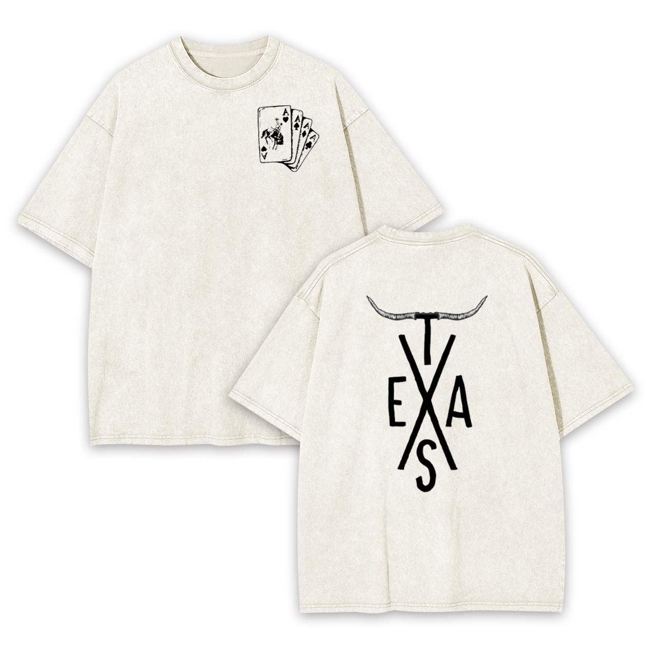 Original Texas Cow Bull Garment-dye Tees