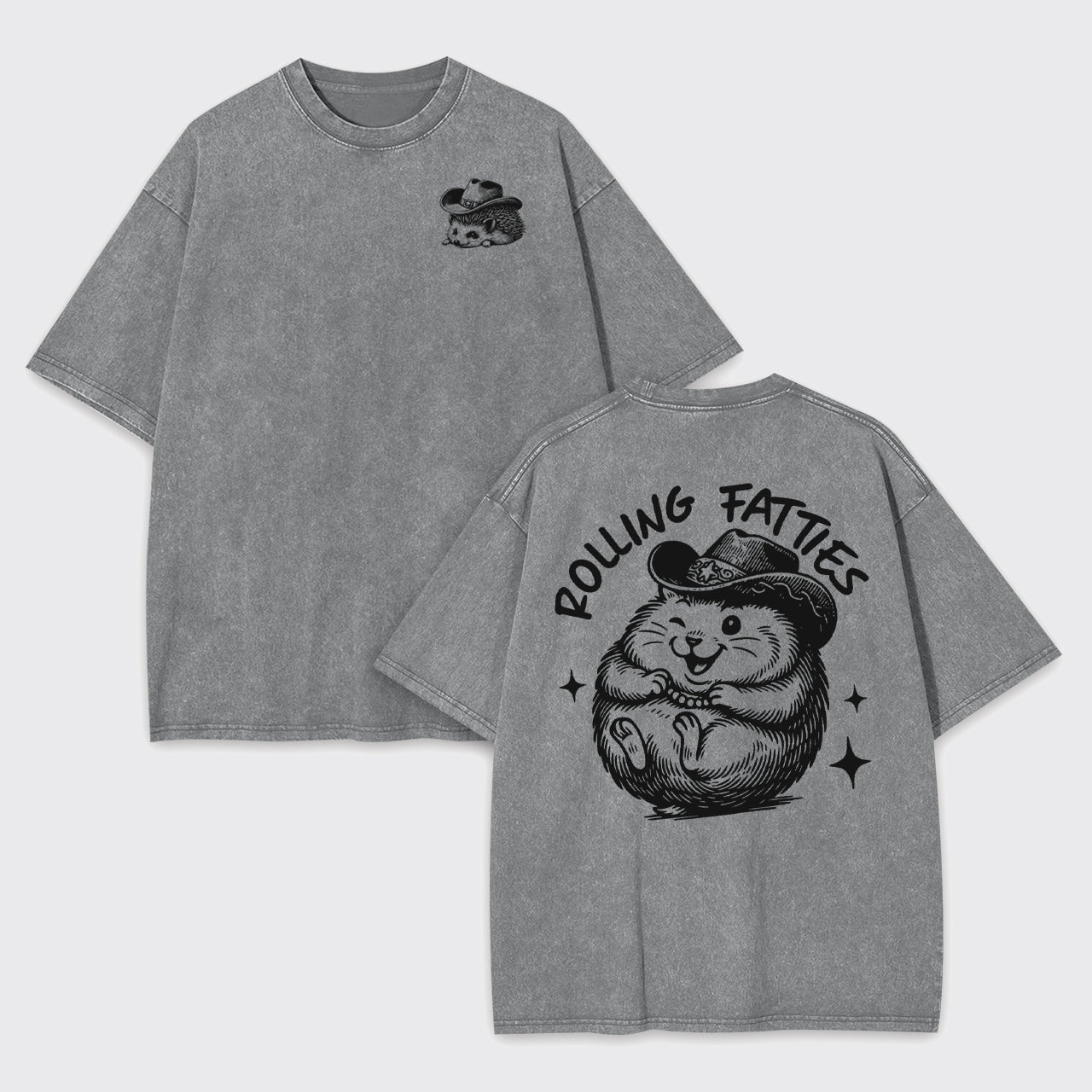 Sassy Humorous-Rolling Fatties Garment-dye Tees