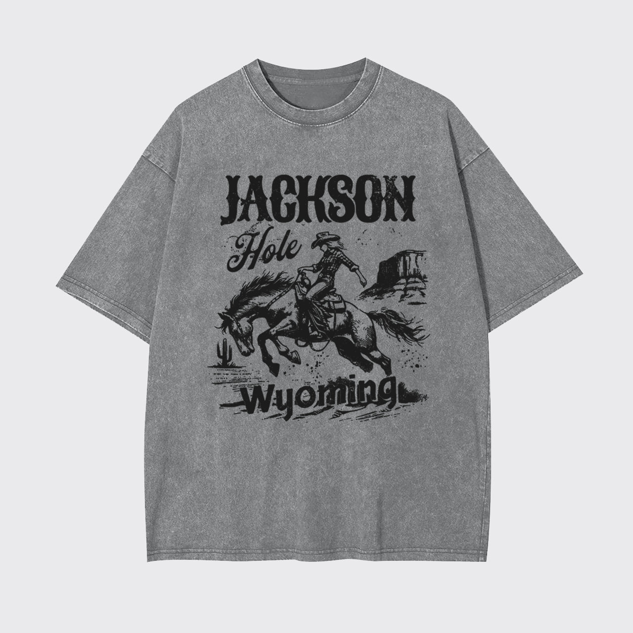 Vintage Cowboy-Jackson Hole Wyoming Garment-dye Tees