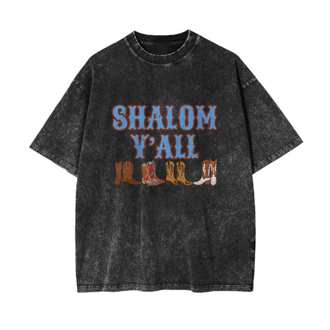Shalom Y'all Western Flair Garment-dye Tees