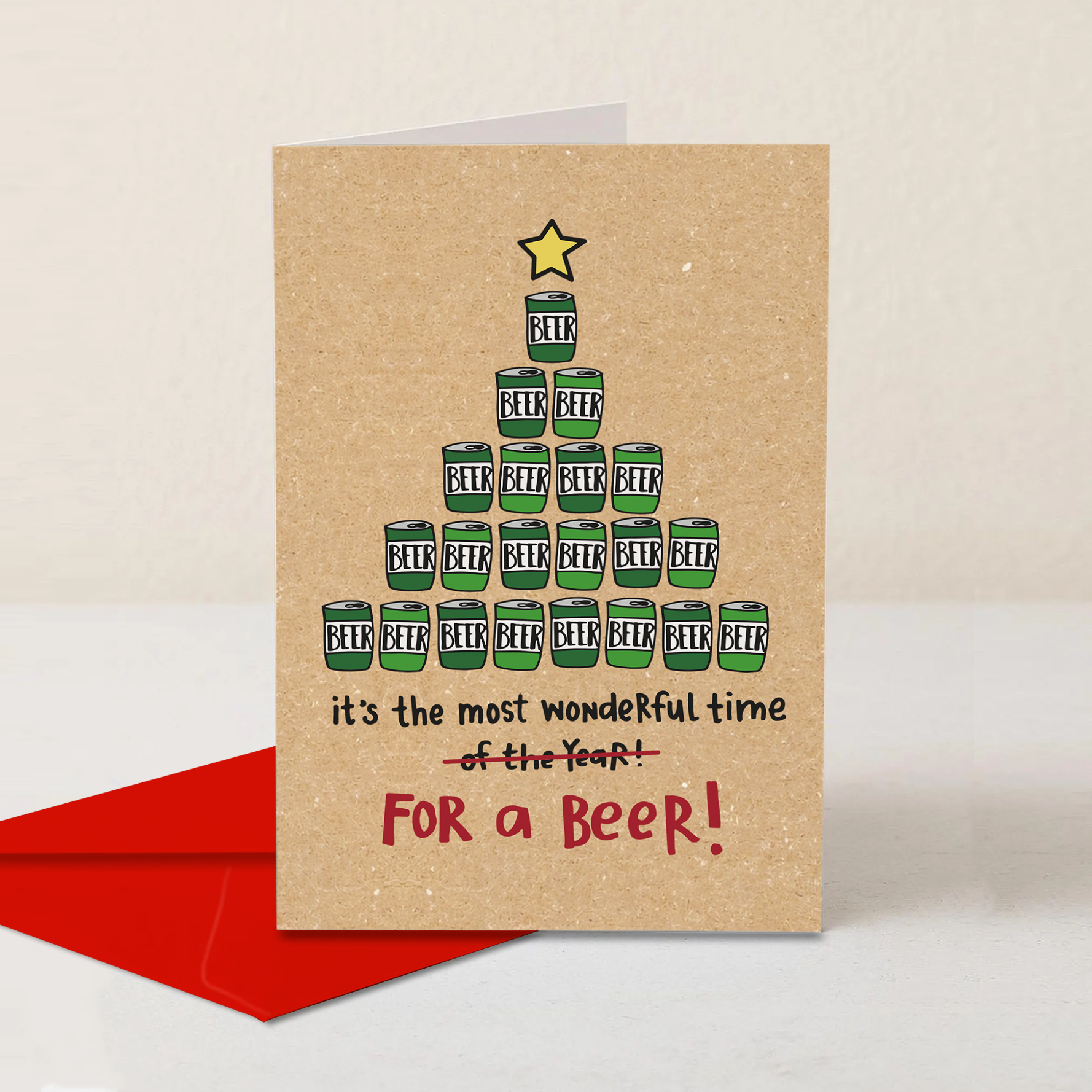 Beer Christmas Tree_Cowboybay Card