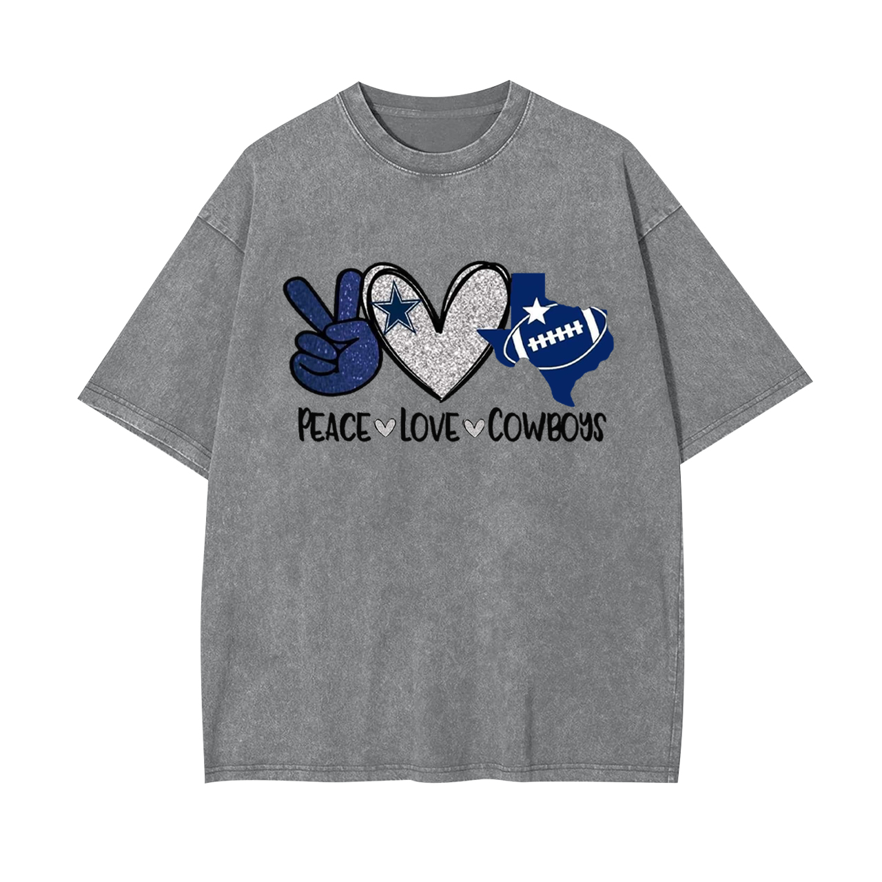 Peace Love Dallas Cowboys Garment-dye Tees