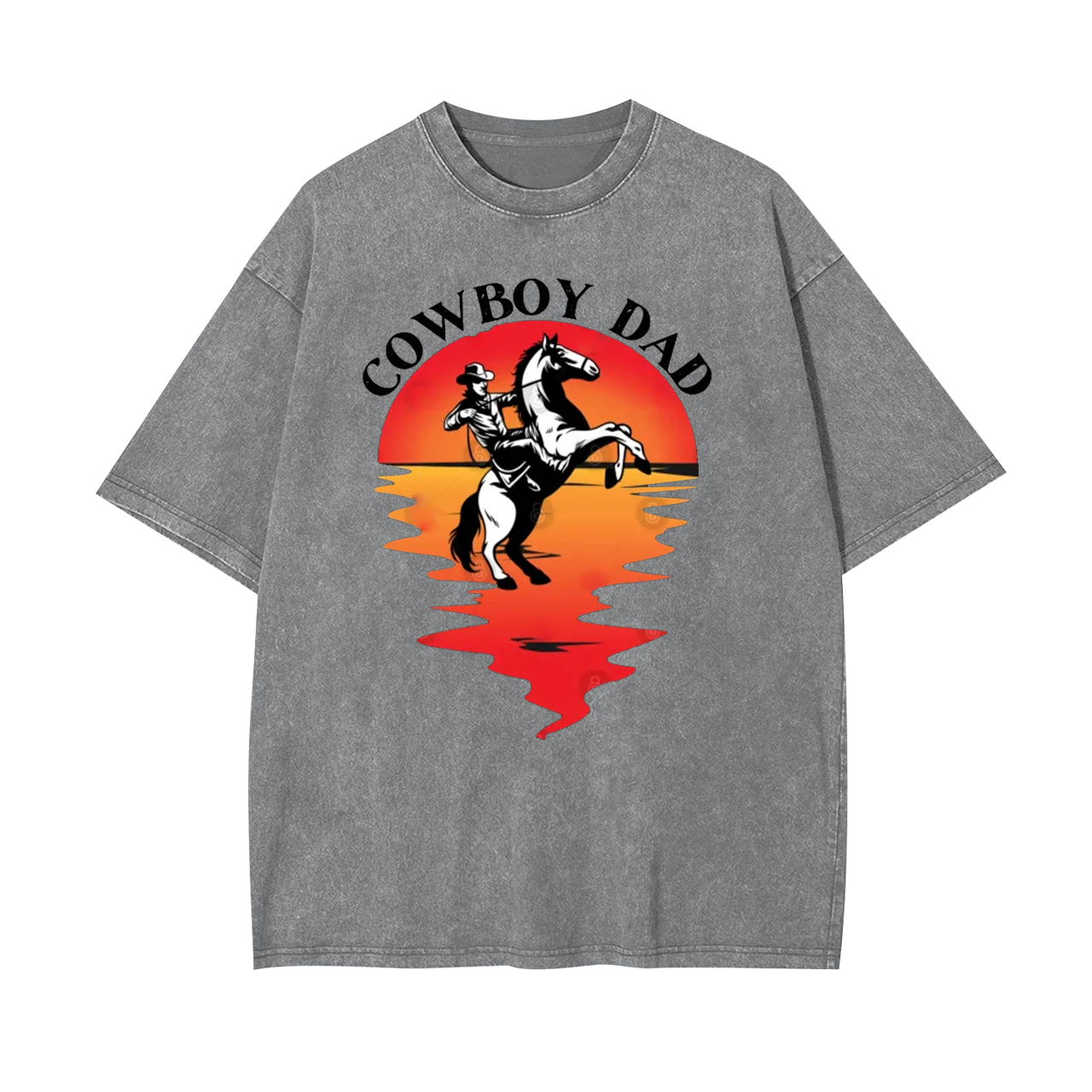 Cowboy Dad Sunset Garment-dye Tees