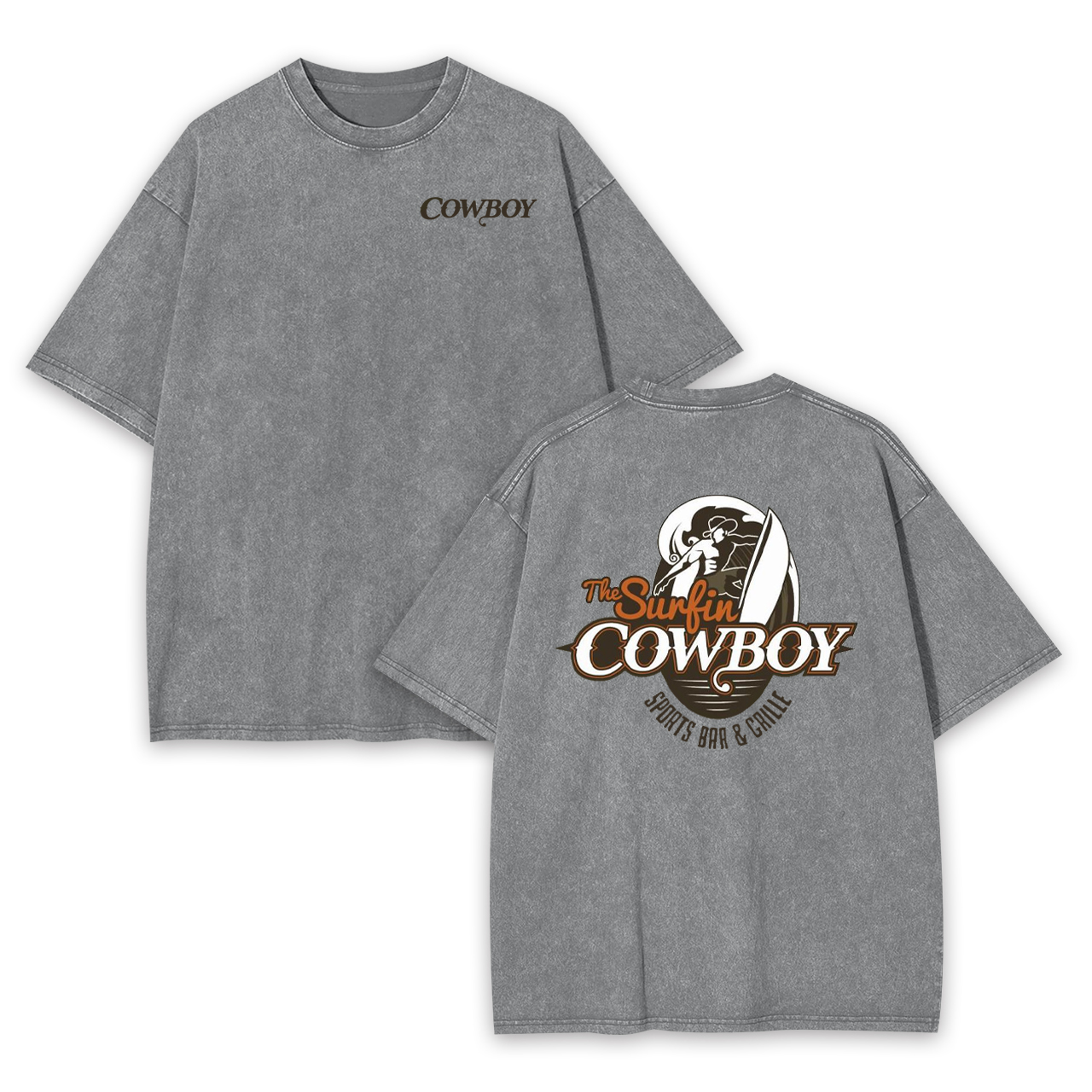 The Surfing Cowboy Garment-dye Tees