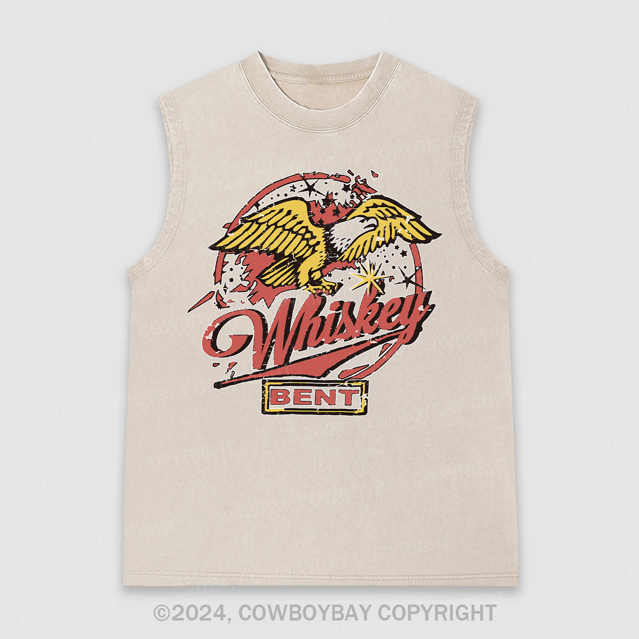 Whiskey Bent 70's Throwback Washed Tanks