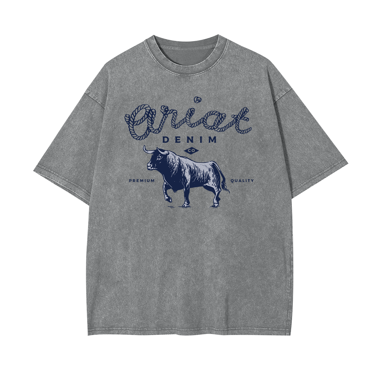 Ariat Denim Bull Cowboy Garment-dye Tees
