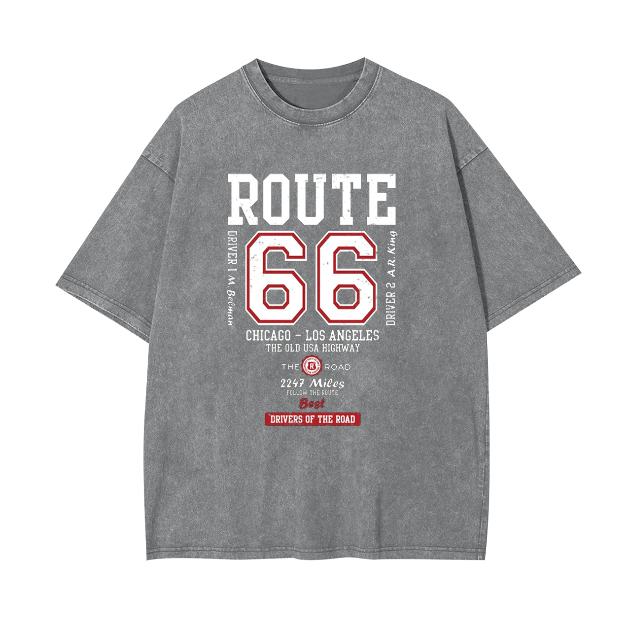 Route 66 The Old USA Highway Garment-dye Tees