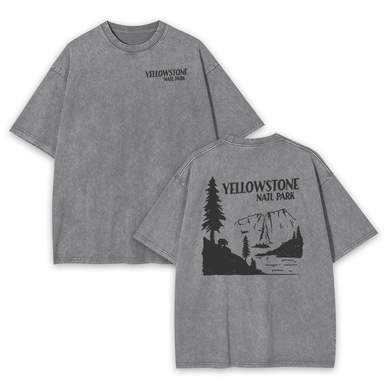 Yellowstone National Park Art Print Garment-dye Tees