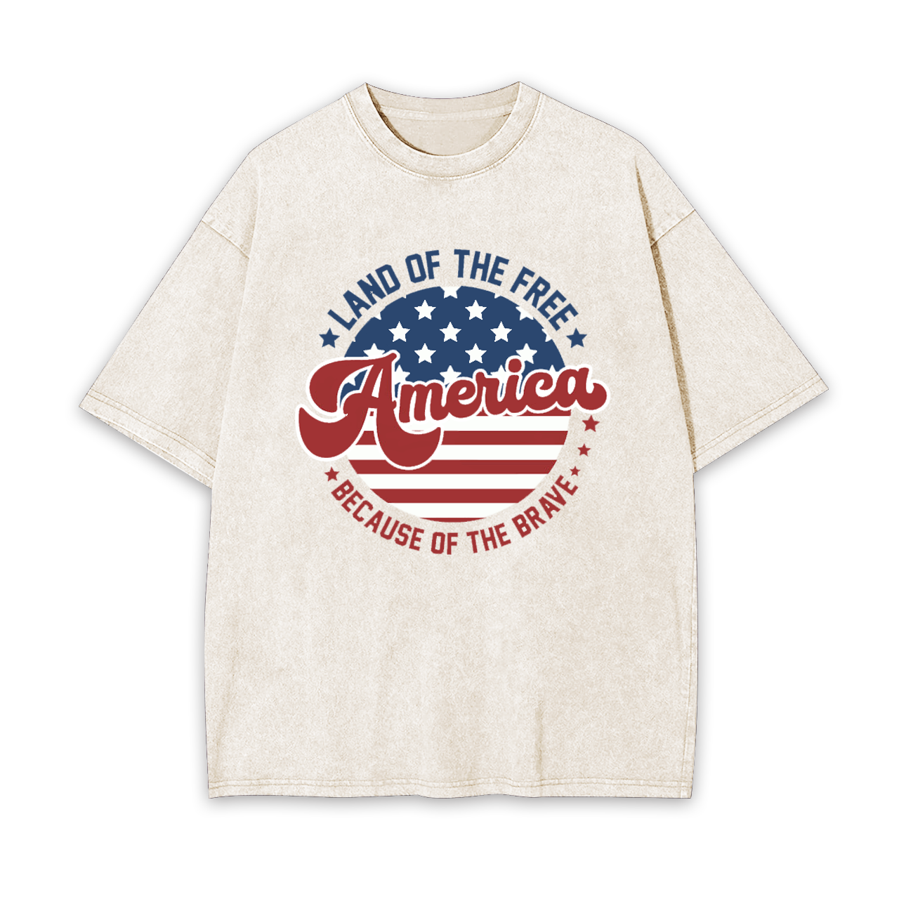 Land Of The  Free American Garment-dye Tees