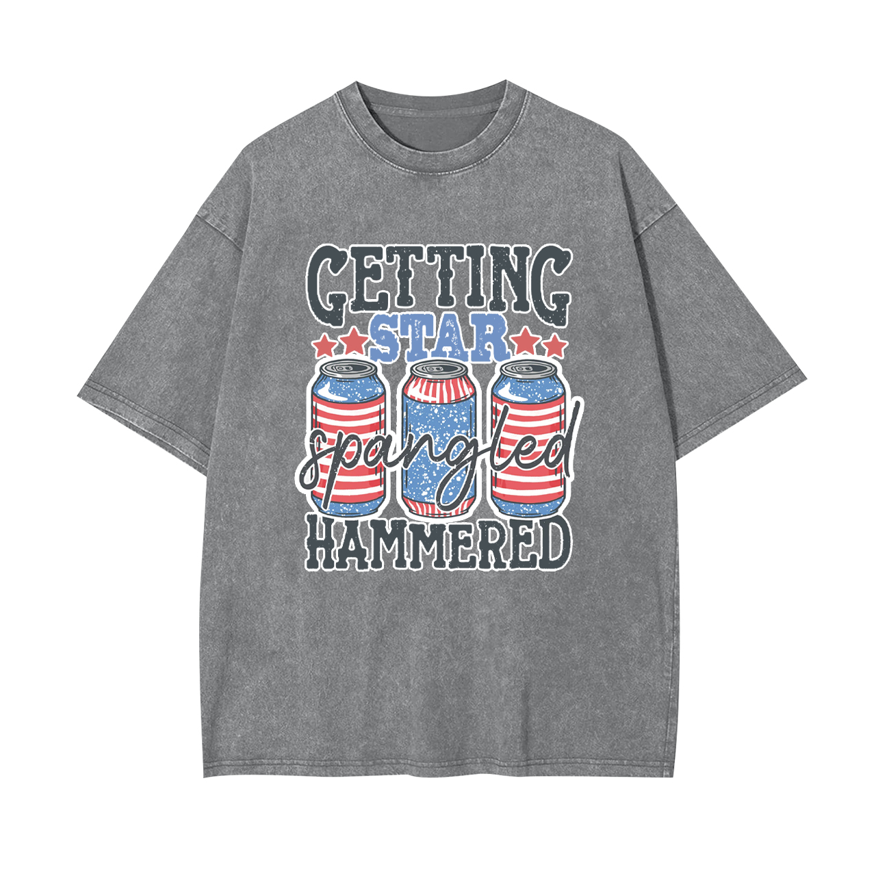 Getting Star Spangled Hammered Garment-dye Tees