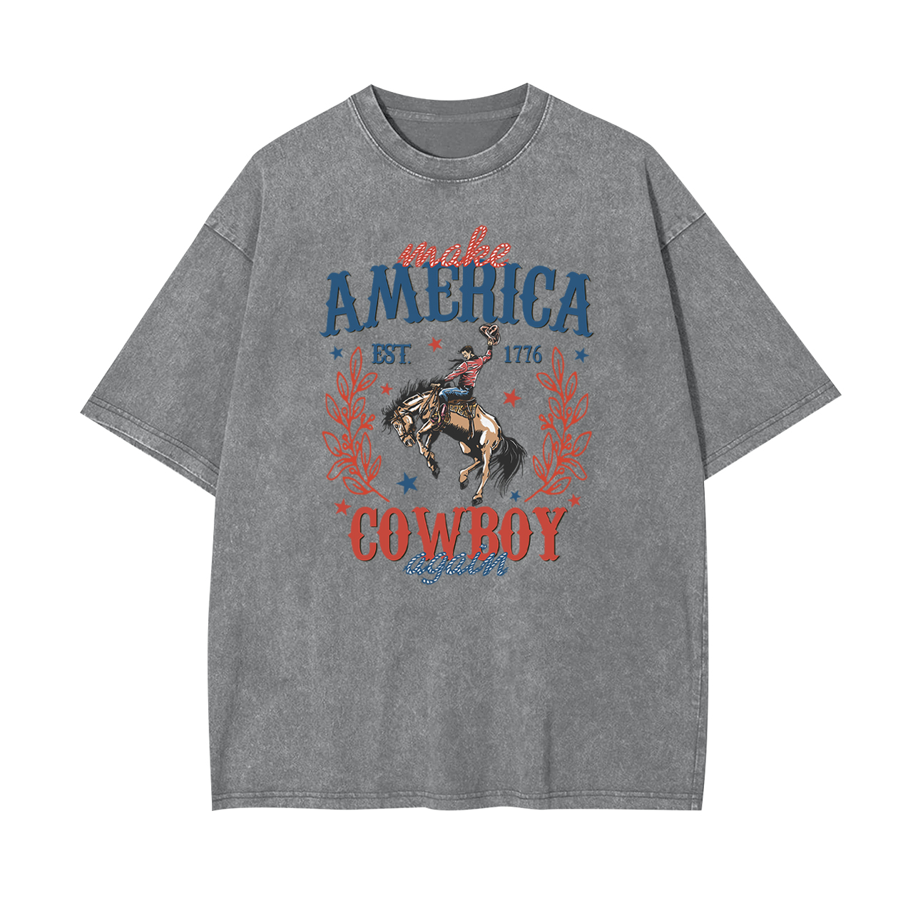 Made Ameria EST. 1776 Cowboy Again Garment-dye Tees