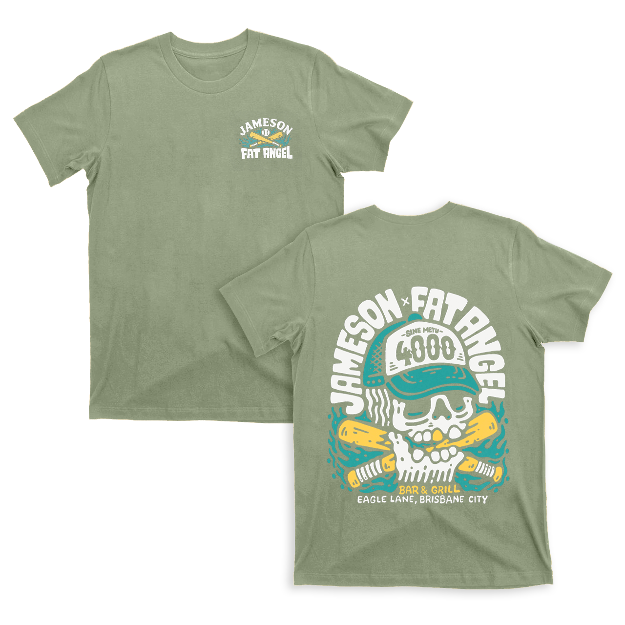 Jameson and Fat Angel sports bar T-Shirts