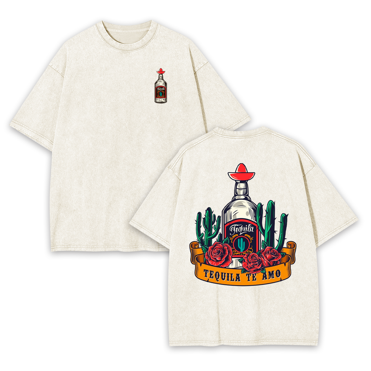 The Retro Concept Of Tequila Garment-dye Tees