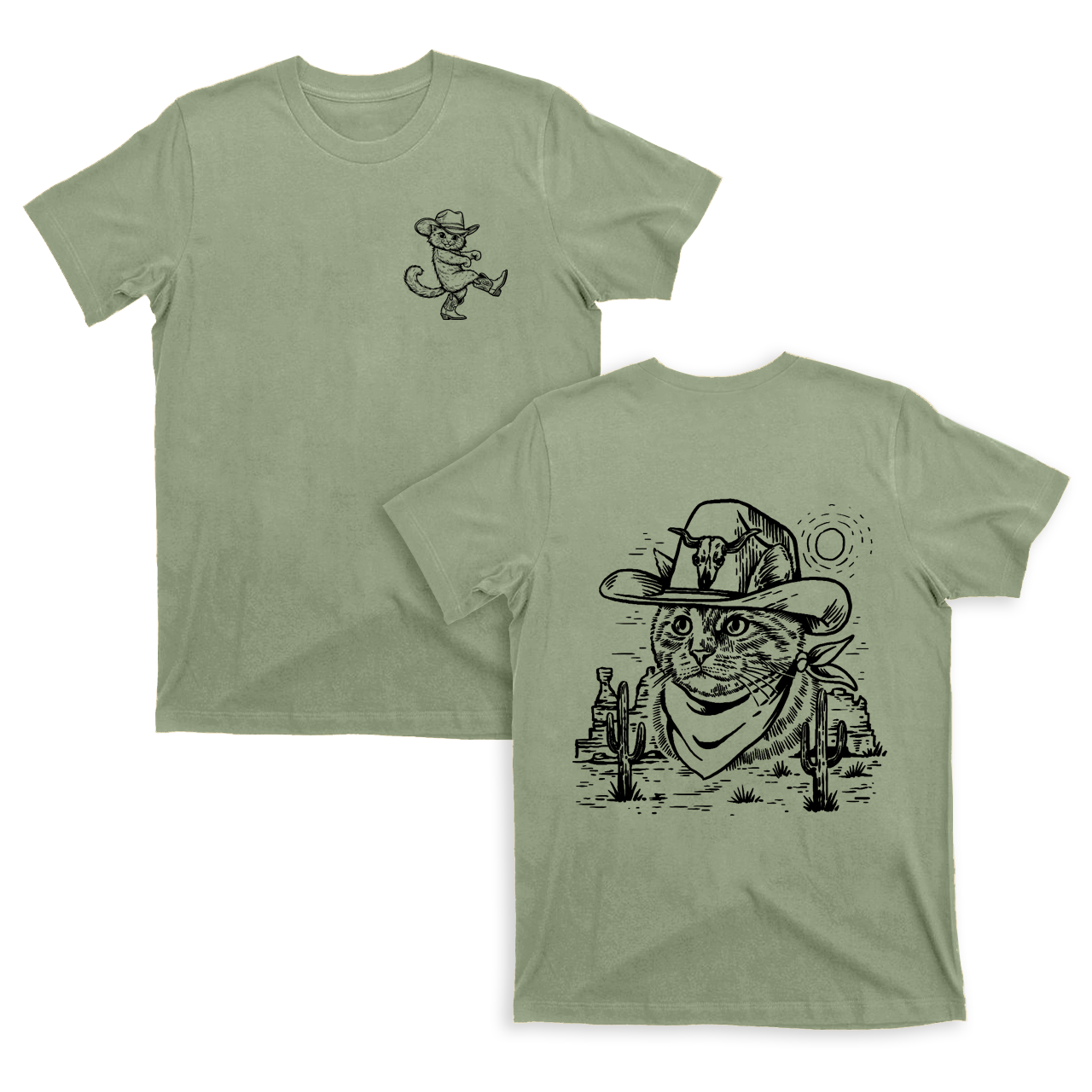 Meowhaw Country Cat T-Shirts