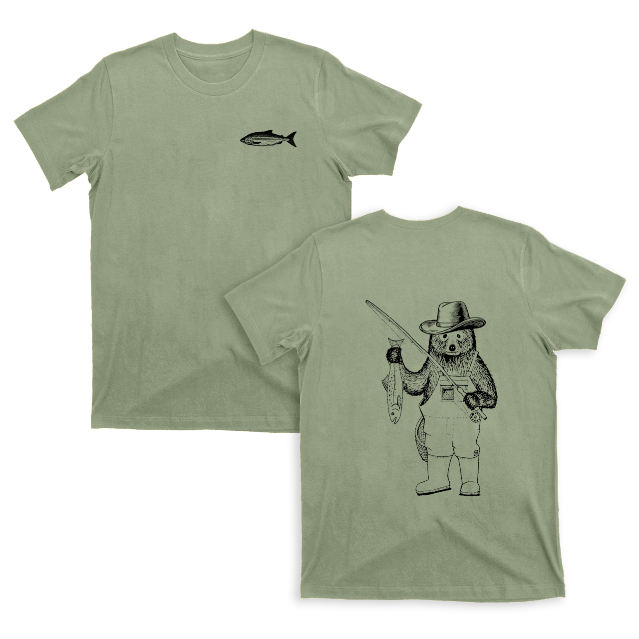 Fishing Bear T-Shirts
