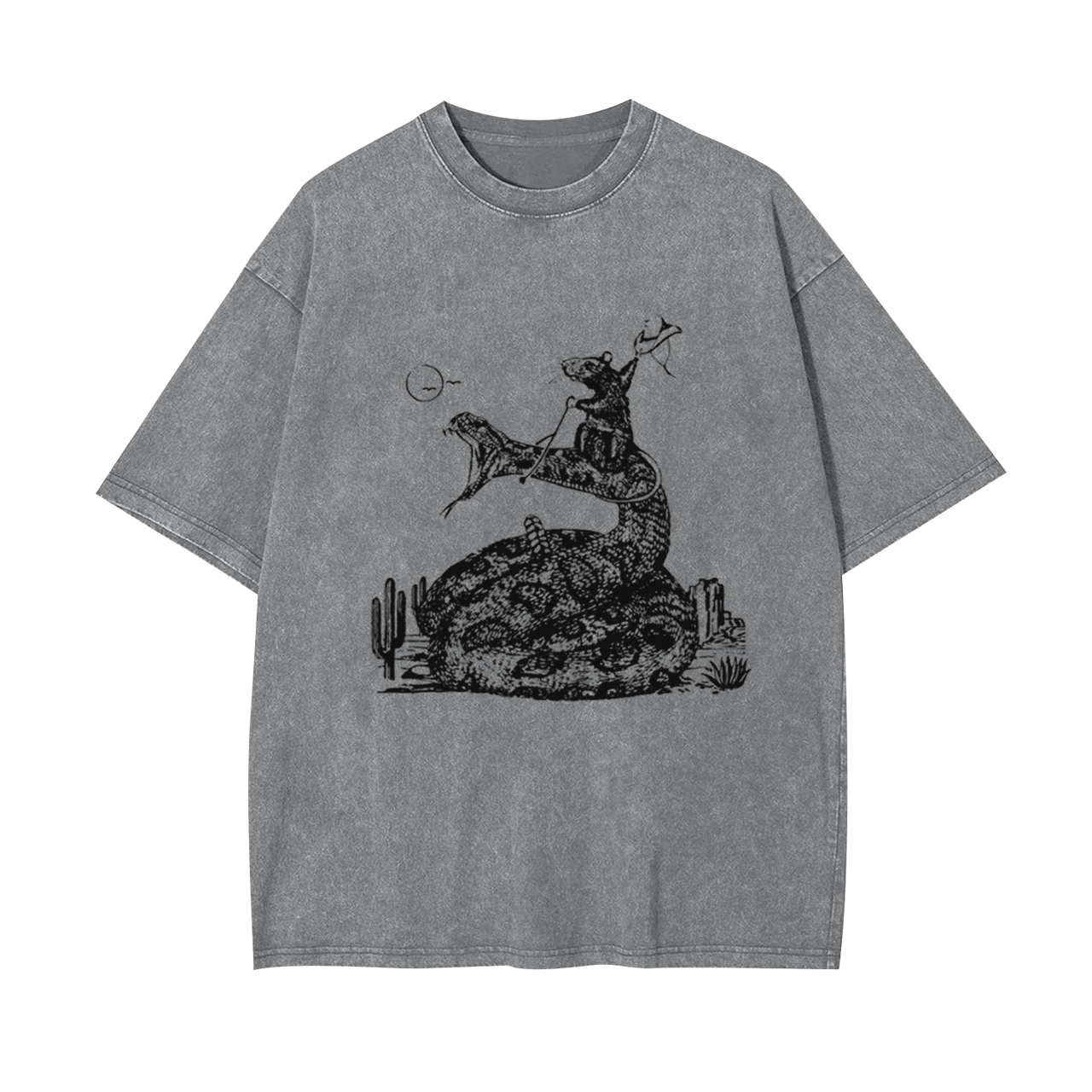 Funny Cowboy Mouse Garment-dye Tees