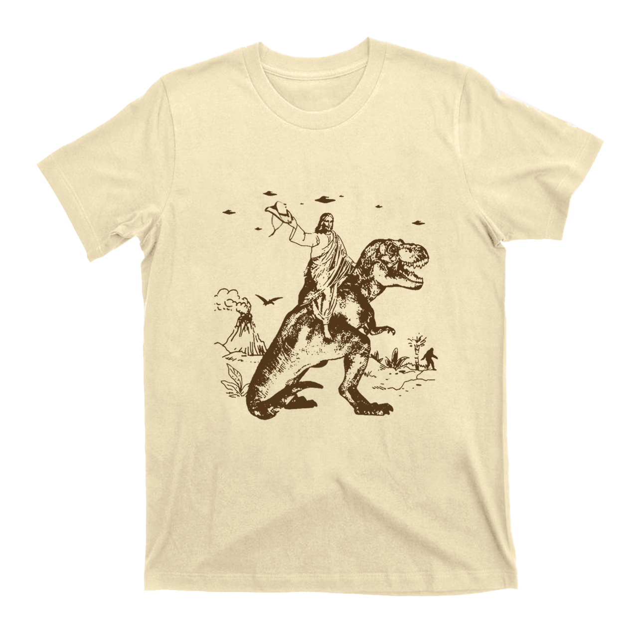 Jesus Riding Dinosaur T-Shirts