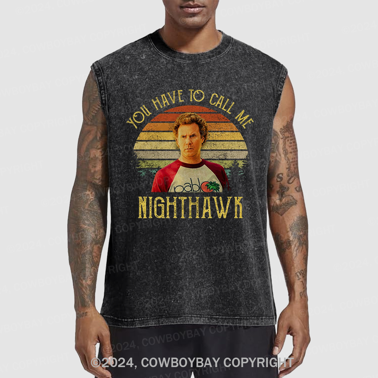 You Have To Call Me NightHawk Washed Tanks